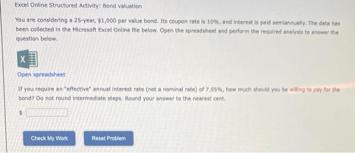 Could use some help on this question please! Excel Online Structured Activity: