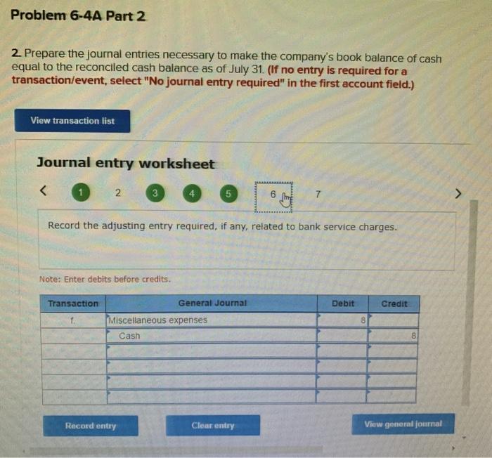 reconcile Branch Company's book balance of cash with its bank statement cash