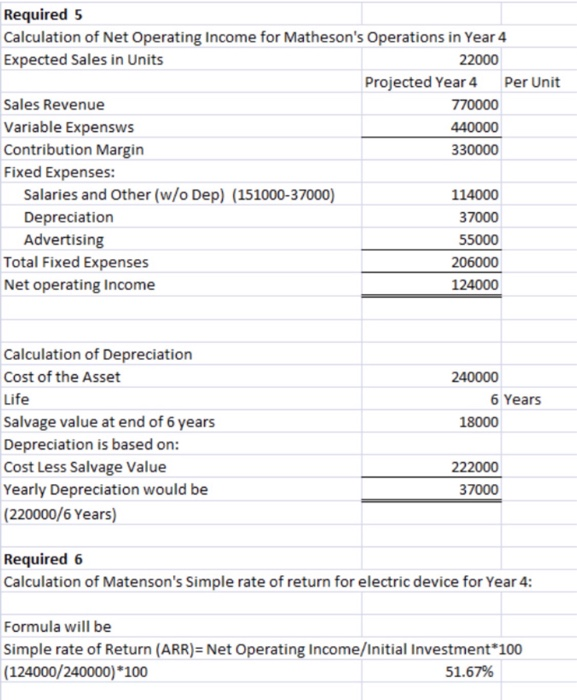 equipment would cost $240,000 and have a six-year useful life. After six