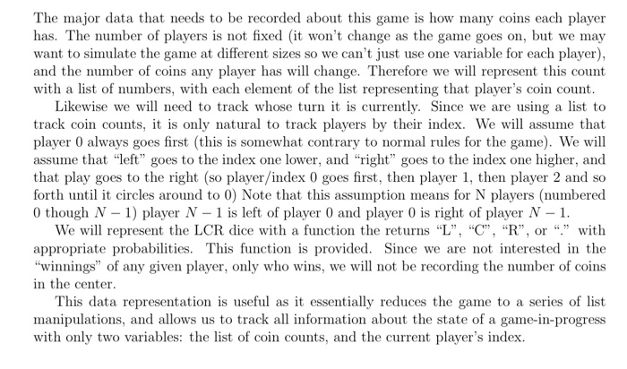 dice has 6 sides, three of which have a dot ".". the