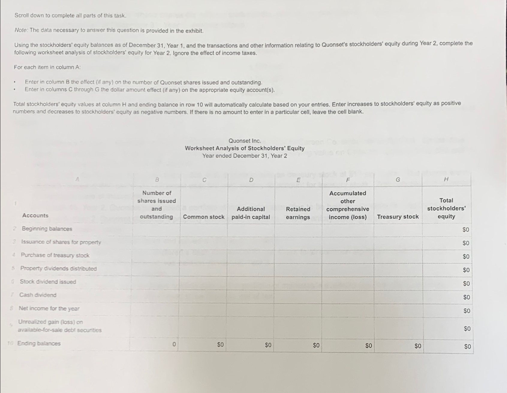  Scroll down to complete all parts of this task. Note: The