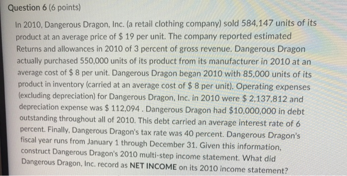 per unit. BowWow sold 17,038 units of its product in 2010 at