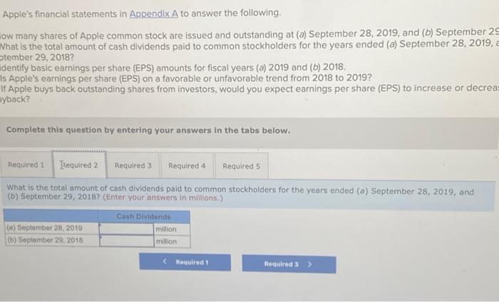 1. How many shates of Apple common stock are issued and outstanding