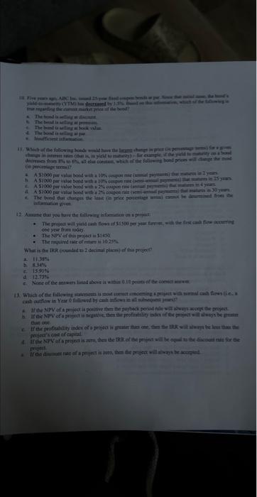 question. Each question is worth 2 points, 1. IS THE FOLLOWING STATEMENT