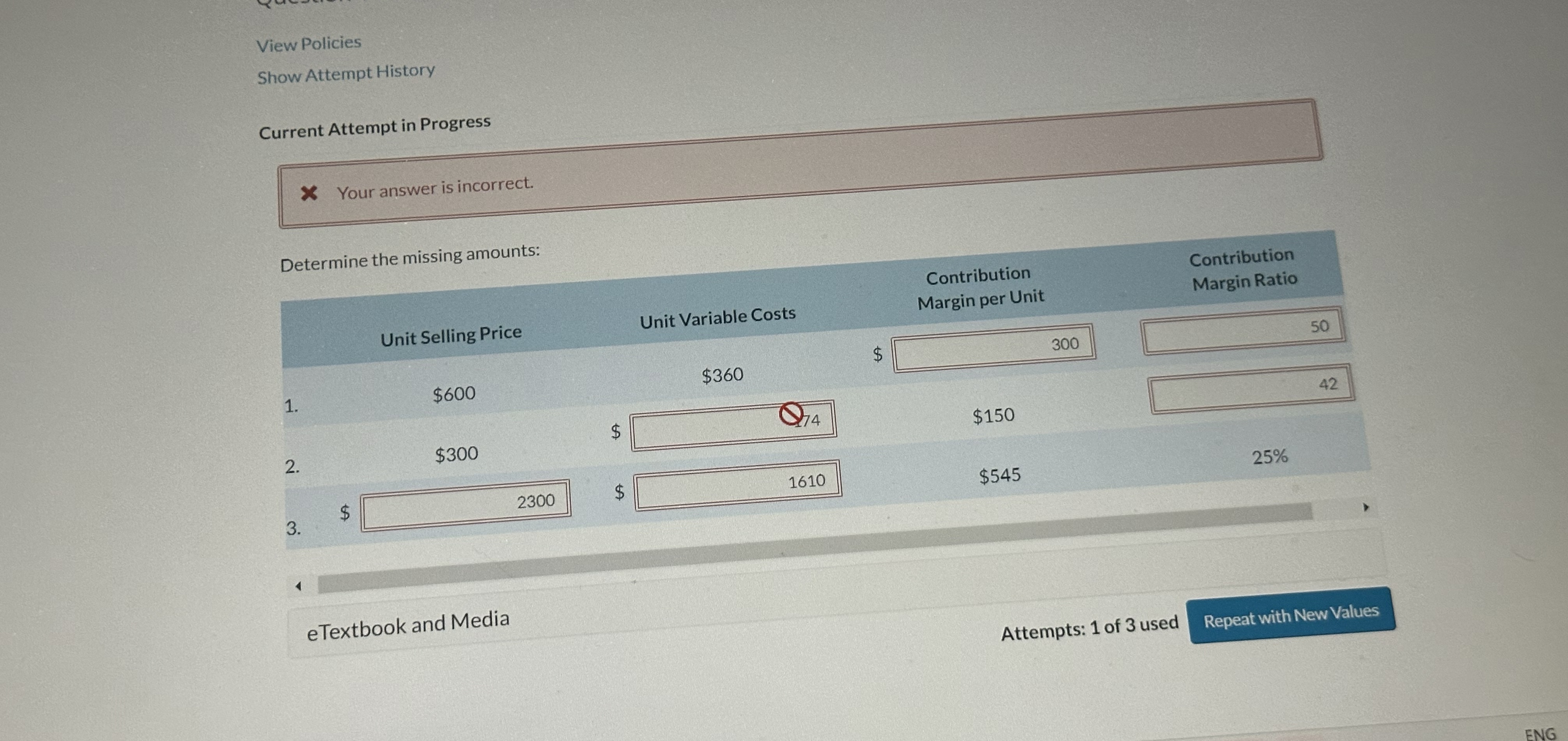  View Policies Show Attempt History Current Attempt in Progress Your answer