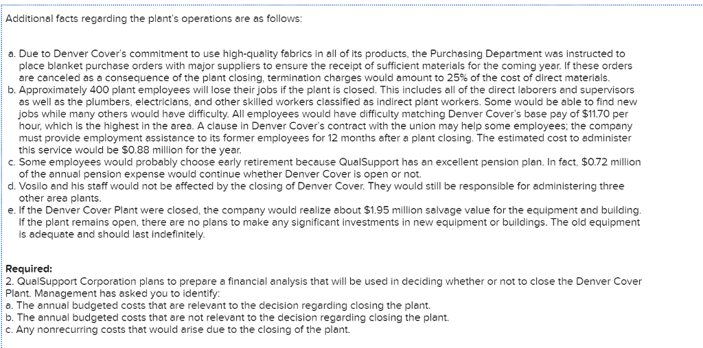 as soon as possible please? and please send your solutions. QualSupport Corporation