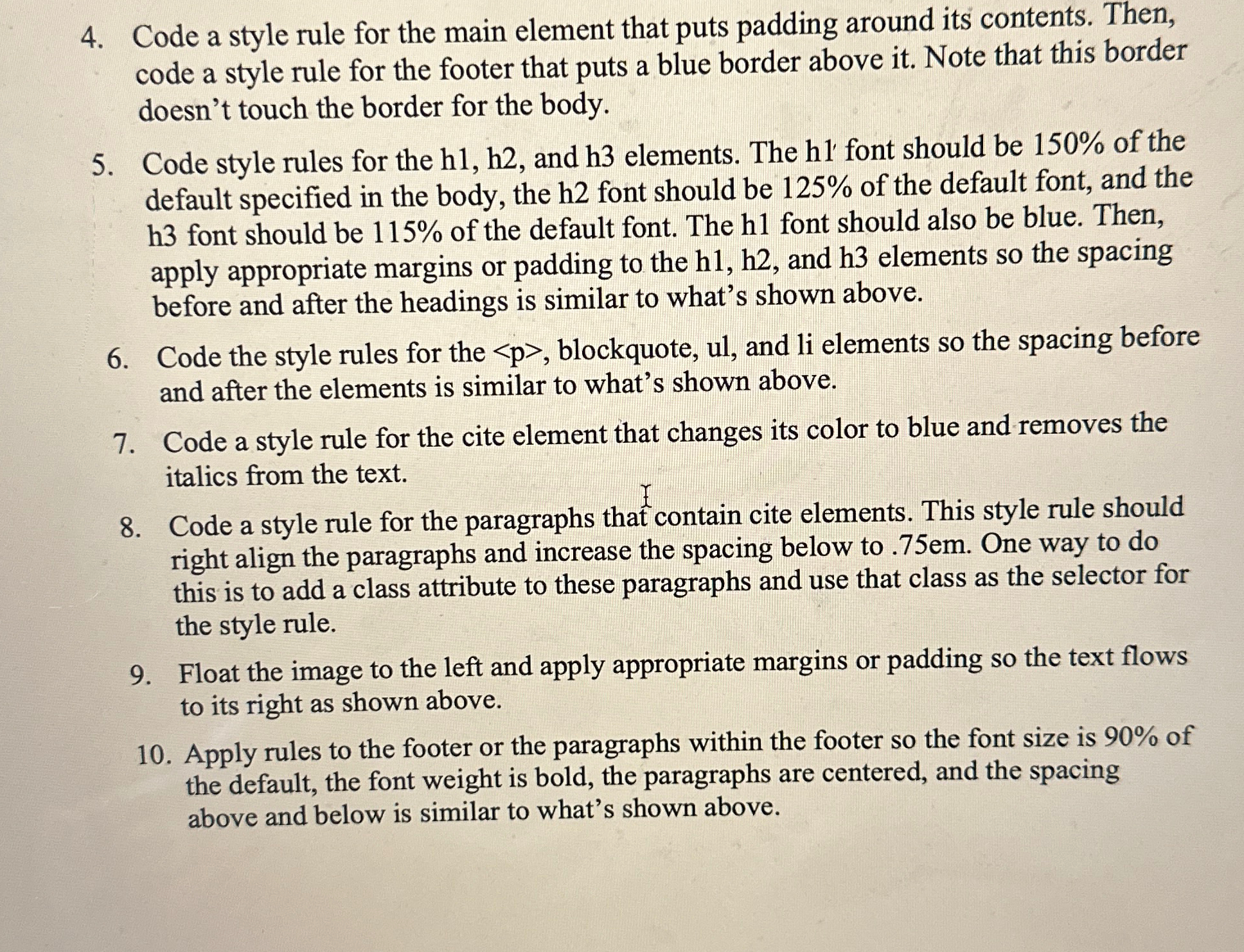  Short 5-1 Apply CSS to an HTML page In this exercise,