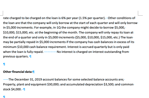 budget for 2020. Most of her sales occur in the peak-summer quarter
