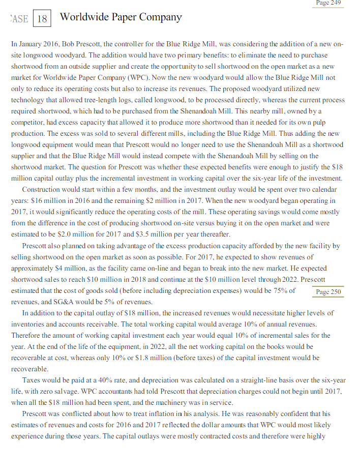 5. Propose two changes to the base case numbers presented in question
