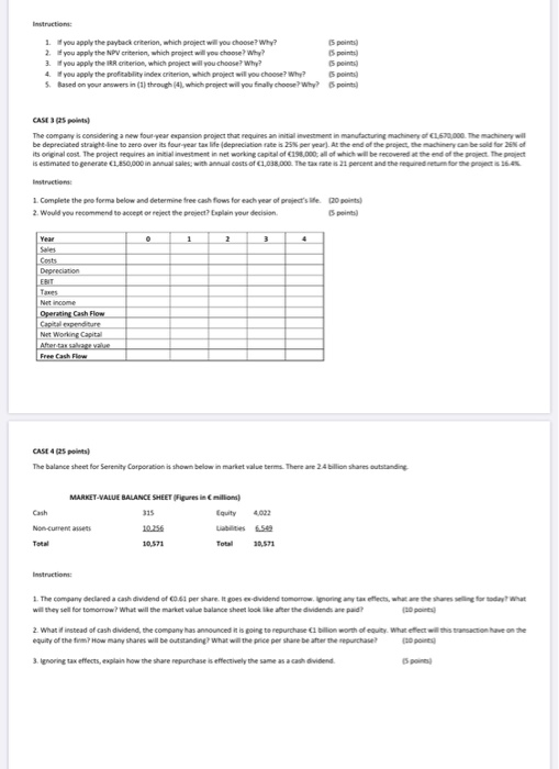 answer all the questions in the proposed four cases This task assesses