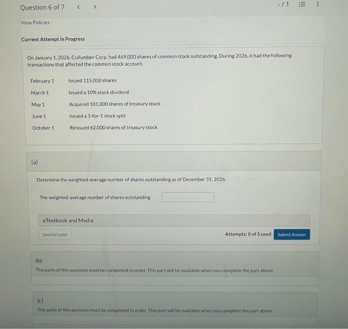  Current Attempt in Progress On January 1, 2026. Cullumber Corp. had