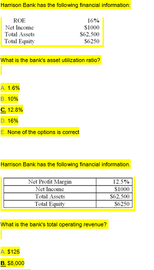 please show how we got 12.8% for asset uitlization ratio and $8,000
