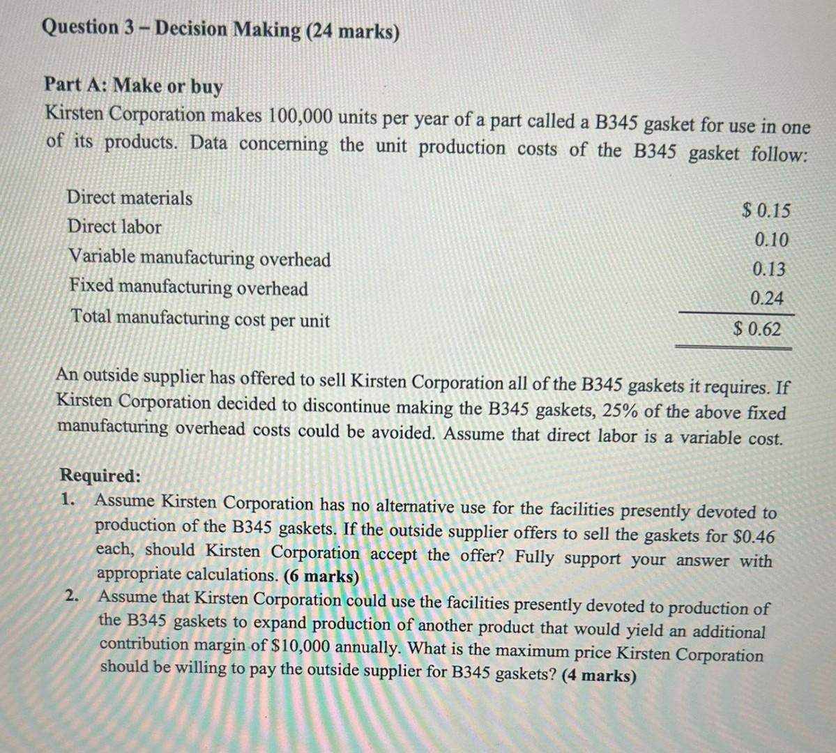 please help with both part a and b Part A: Make