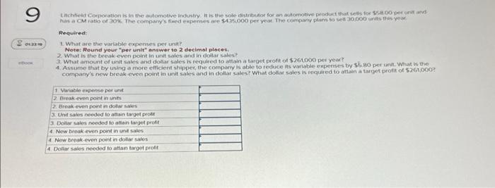 i need quick help plz Required: 1. What are the varlable experises