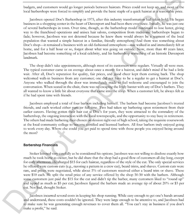 2. Ignoring trims and shaves, how many haircuts does Jacobsen need to