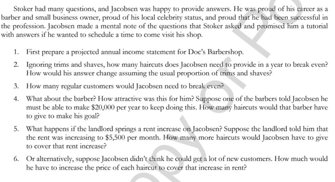 assuming the usual proportion of trims and shaves? 3. Flow many regular