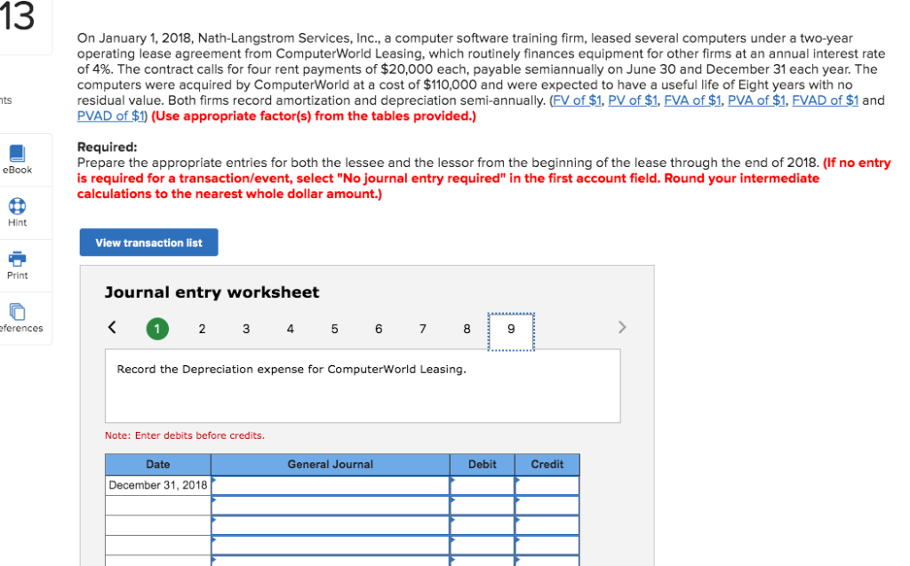 of $1, FVA of $1, PVA of $1, FVAD of $1 and