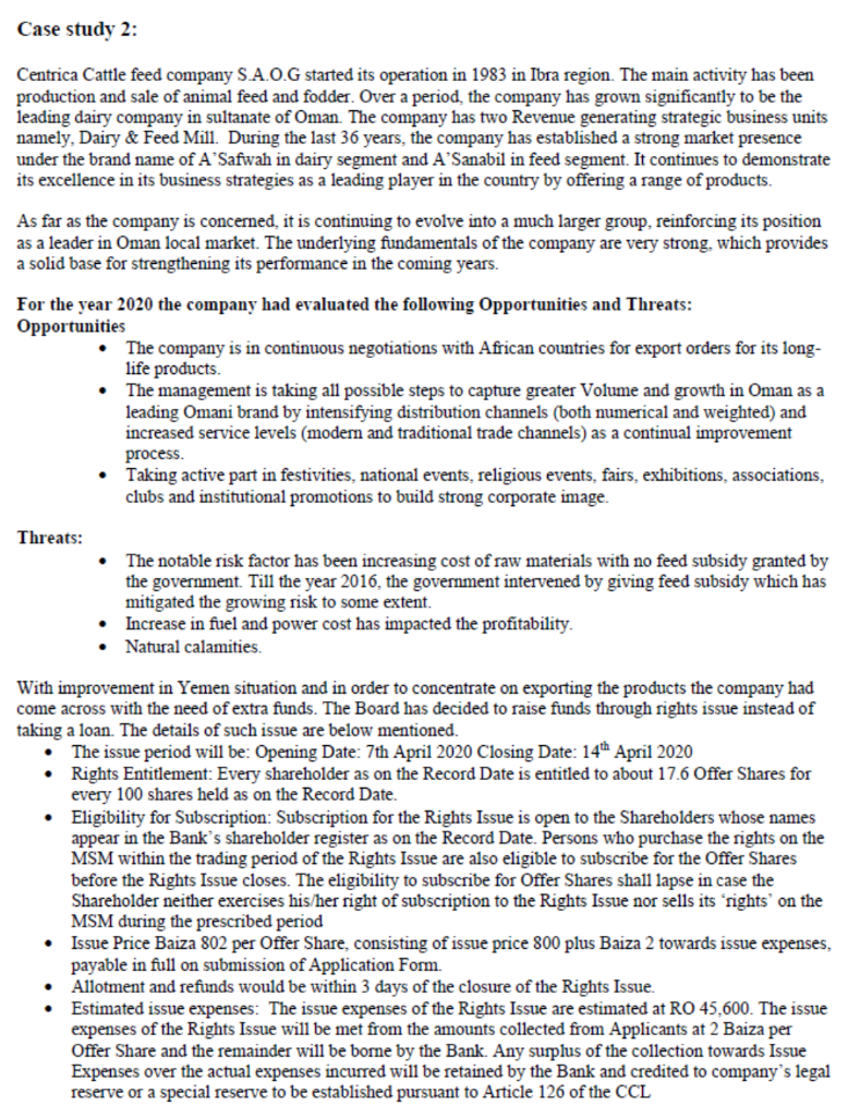  Case study 2: Centrica Cattle feed company S.A.O.G started its operation