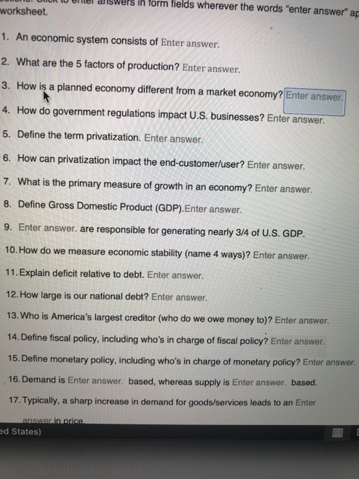  in form fields wherever the words enter answer a worksheet. 1.