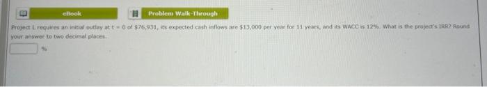  chapter 11- part A,b please answer both.parts a b Froject L