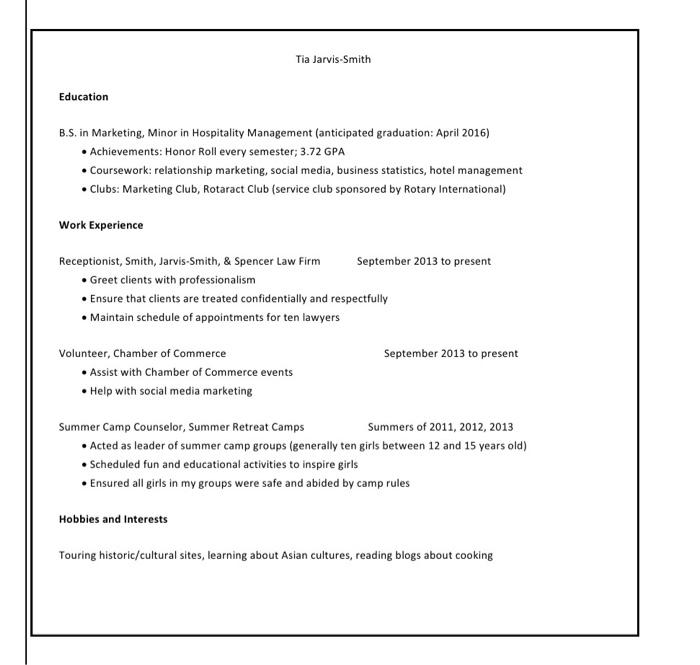 way in which she potentially lacks each of the following elements of