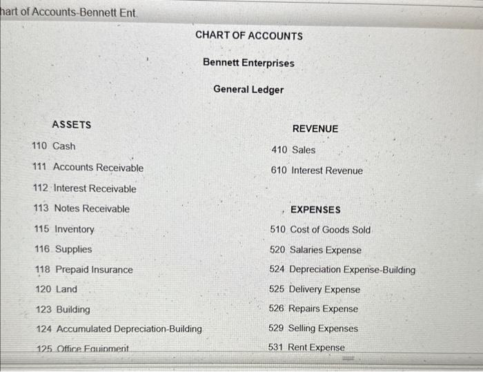 merchandise inventory Required: A Joumalue Bennelt Enterprises' entres fo record (refer to