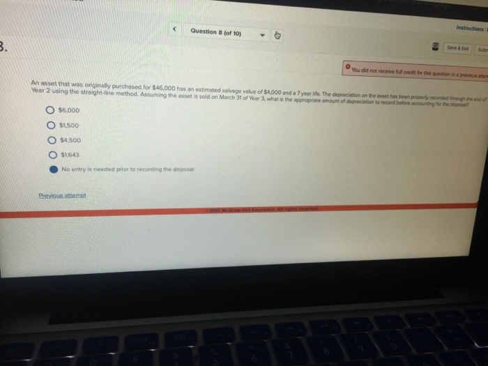 1 for $3,400. This system has e usefulie of 10 yar and