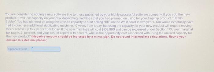  You are considering adding a new software tile to those published