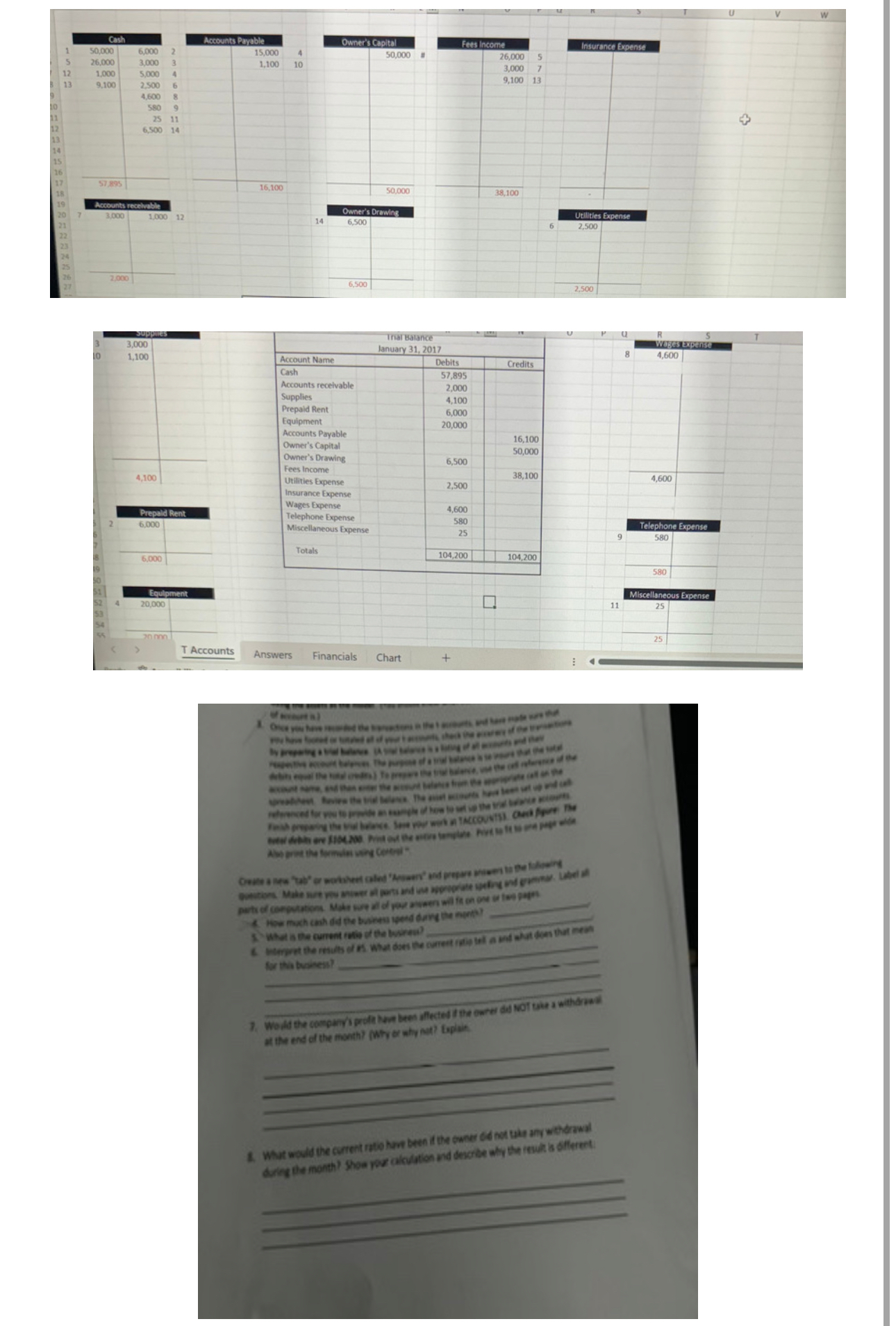A. Marne Rent Accounts Accounts Credits 4.6m 104.2m