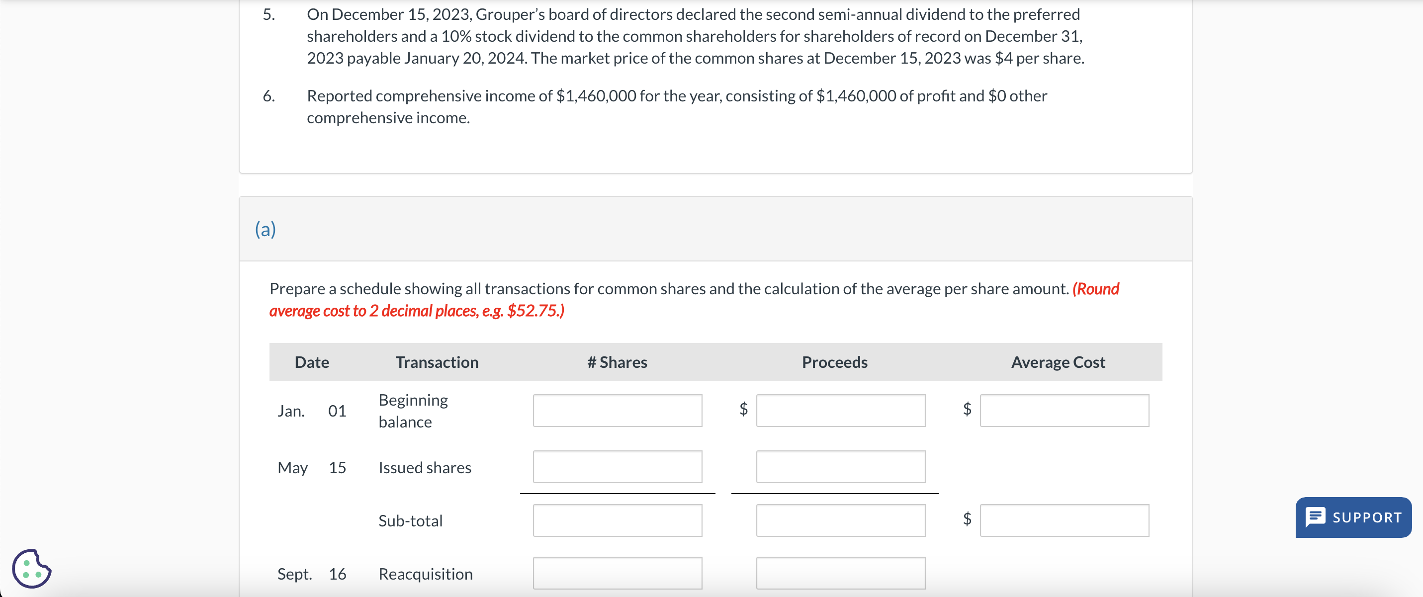  Grouper Construction Ltd. prepares its reports using IFRS. The following information