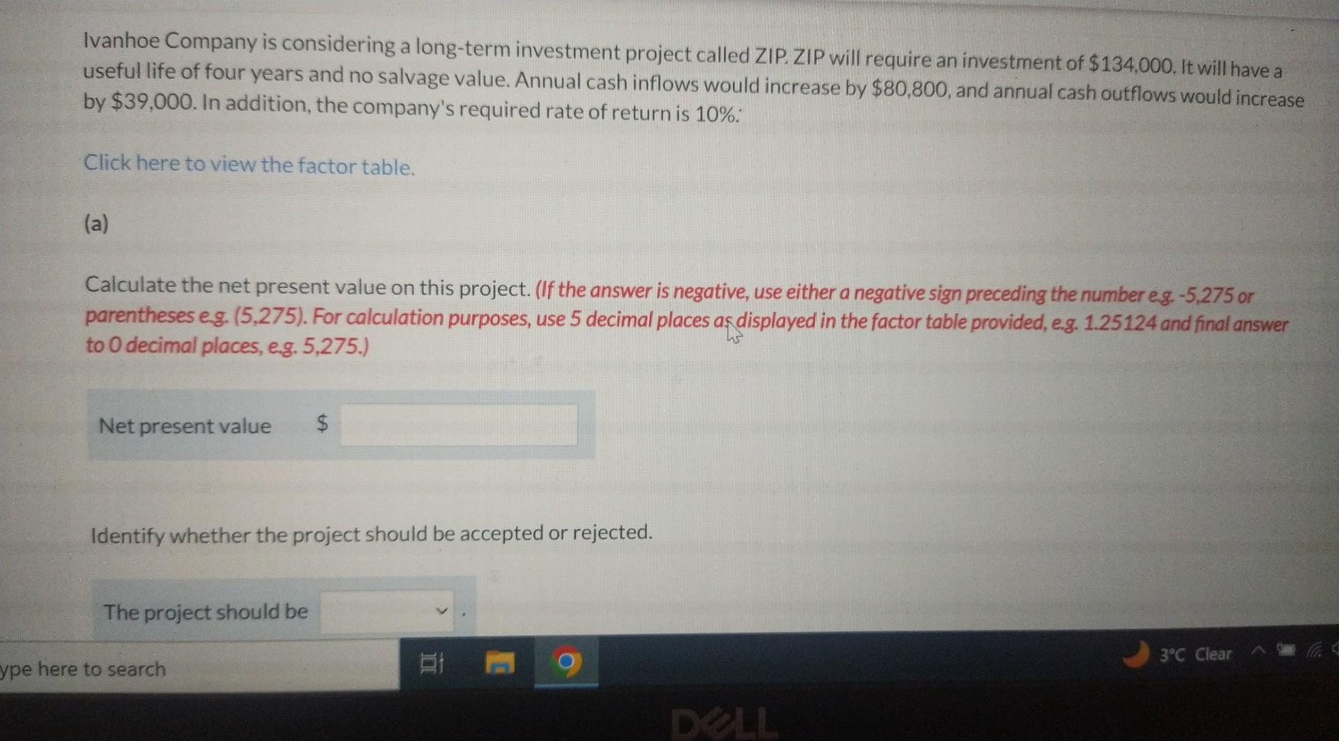  please solve it ryt i m sharing my factor table too