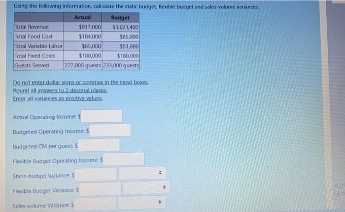  Do not enter dollar signs or commas in the input boxes.