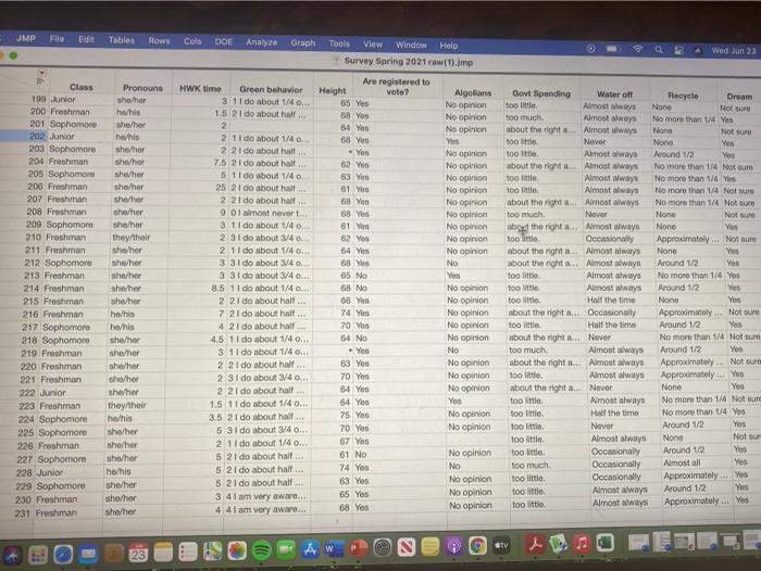  JMP File Edit Tables Row Wed Jun 23 right a. toote