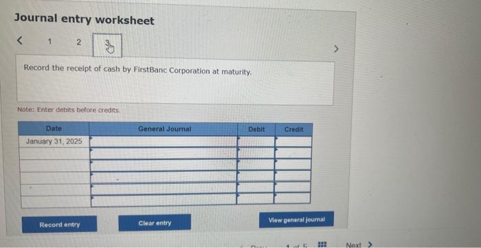 operations. The loan is made by FirstBanc Corporation undet a short-term line
