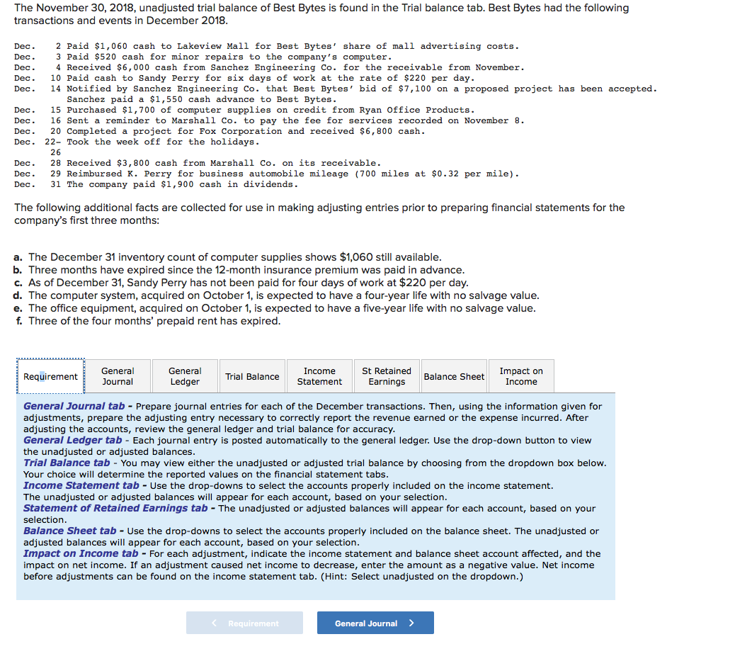 use in making adjusting entries prior to preparing financial statements for the