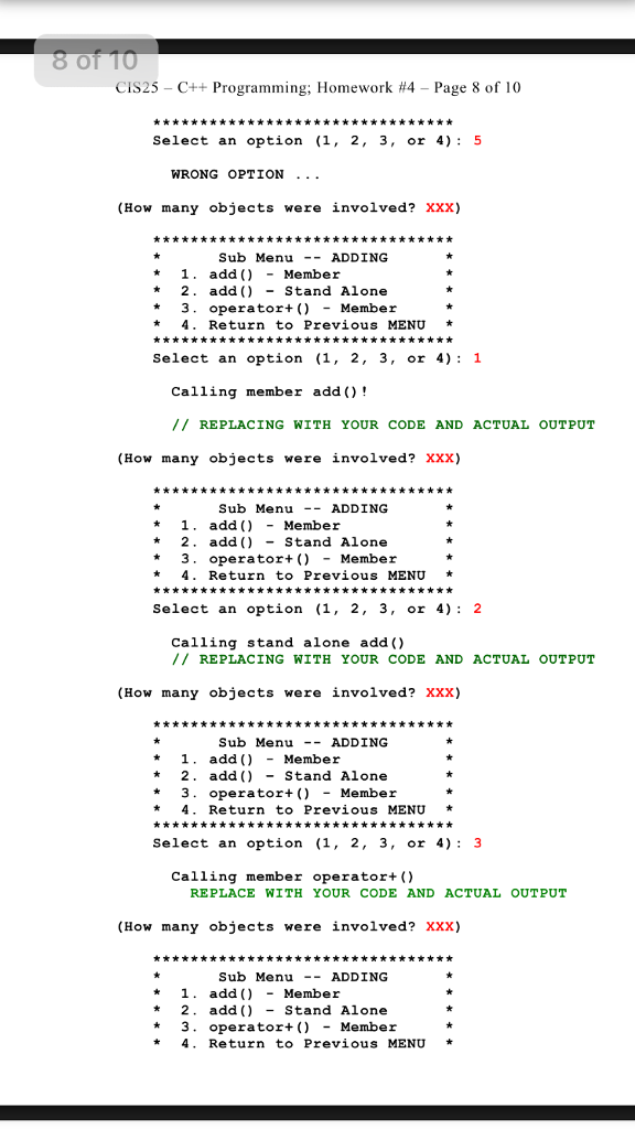 either Fraction** or Fraction*& NOTE: the print member function displays the current