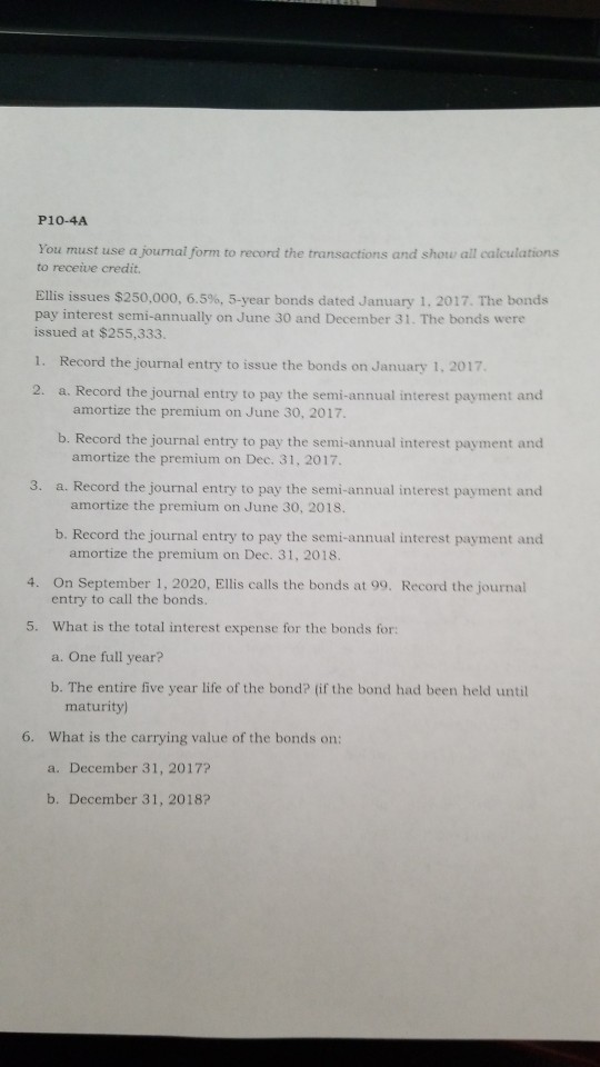 Homework The homework for chapter 10 will be completed manually. Complete the