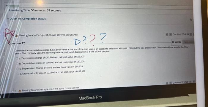 v Moving to another question will save this res; Question 17 years.