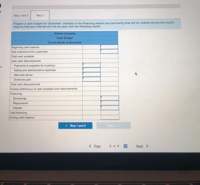 of exercise equipment. The following Information is available about the company's operations: