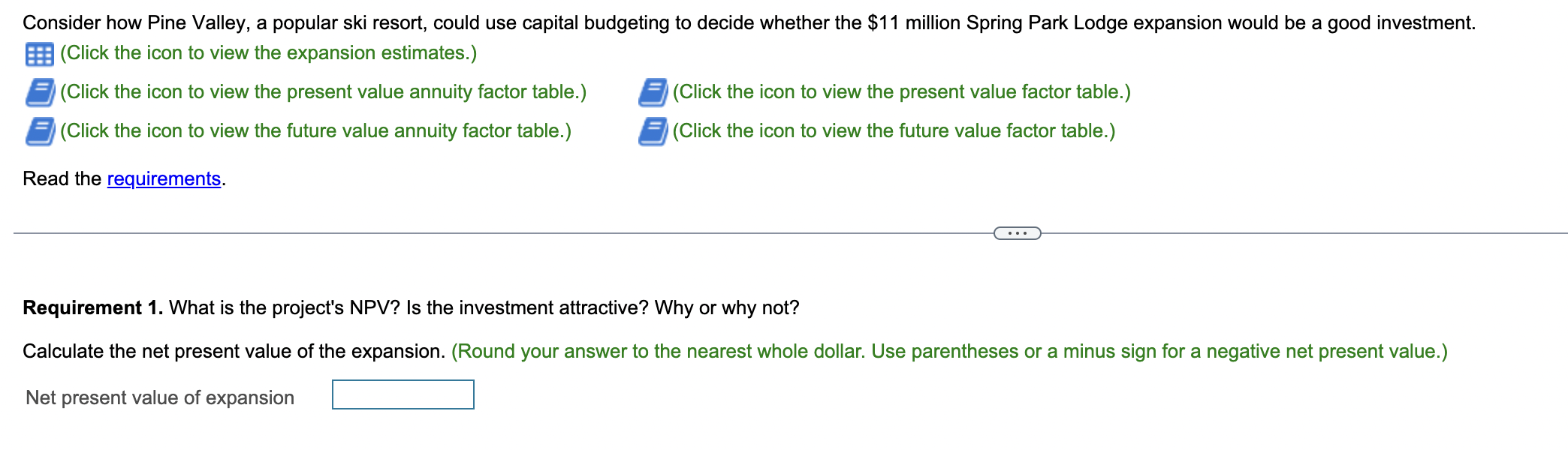 Consider how Pine Valley, a popular ski resort, could use capital