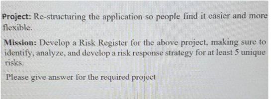  Project: Re-structuring the application so people find it easier and more