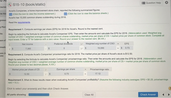  Only need answer for Requirement 3. UA L Question Help Course