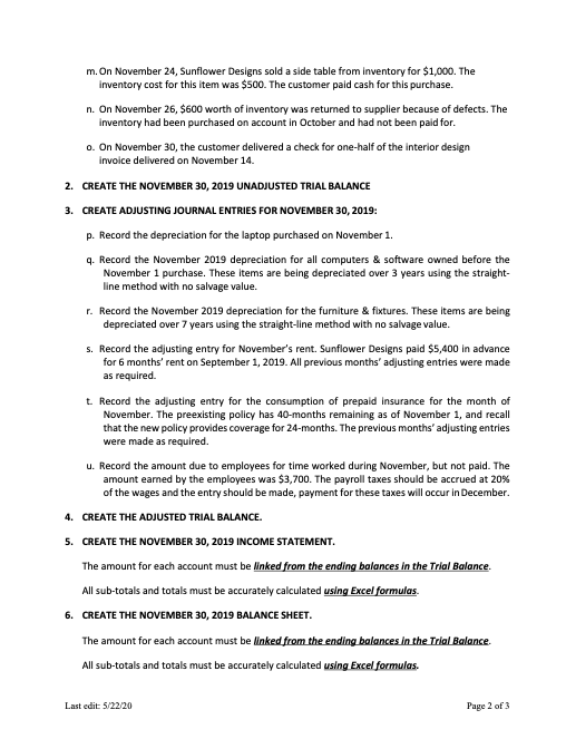 & BRANCHES - SUNFLOWER DESIGNS Important: This assignment should be completed alone.