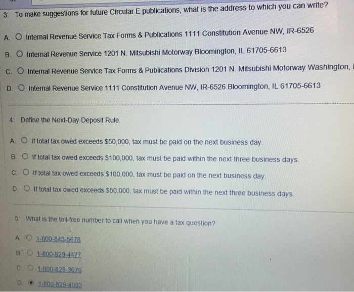  3. To make suggestions for future Circular E publications, what is