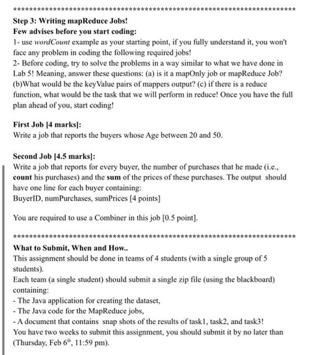 able to: - Write map-reduce jobs in Java language and run them