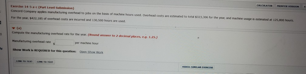  CALCULATOR PRINTER VERSION 4 Exercise 14-5 a c (Part Level Submission)