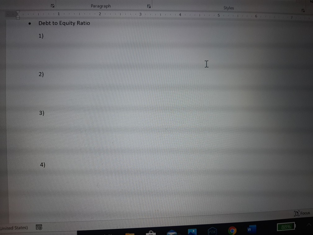 Motor Company. Take the two years given and perform the required financial