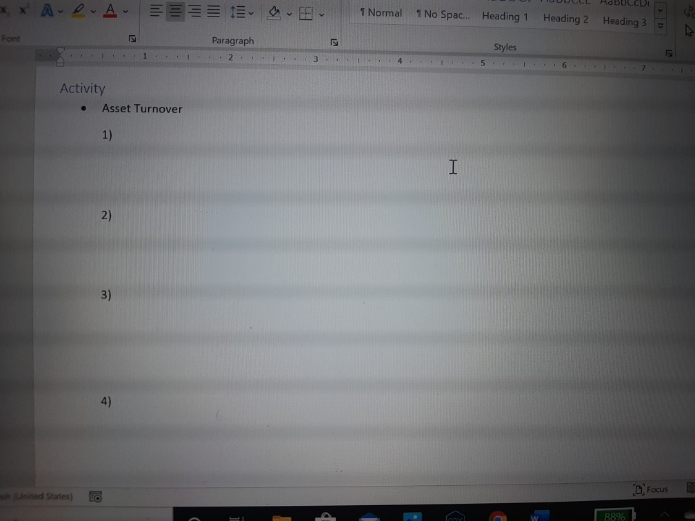 each other. In comparing the ratios you will need to discuss which