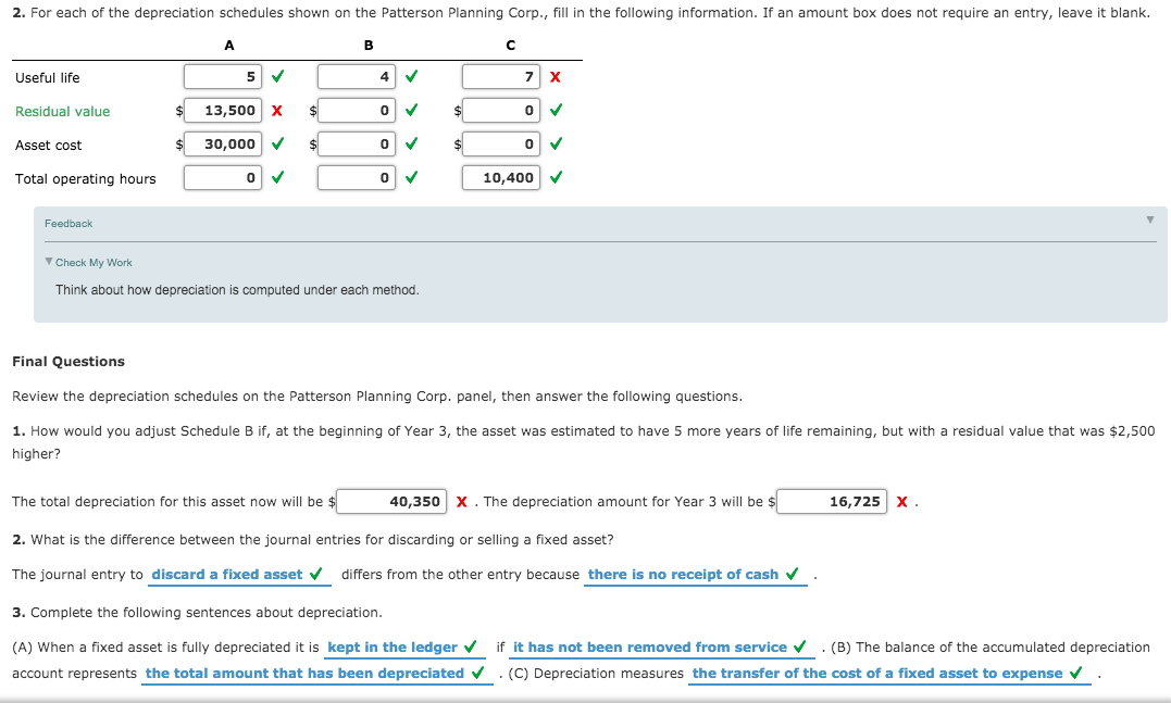 and Intangible Patterson Planning Corp., You have been hired by Patterson Planning