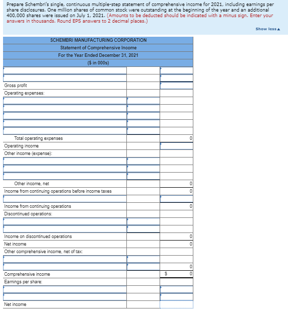 items (L04-1, 4-3, 4-4, 4-5, 4-6] The following income statement items appeared